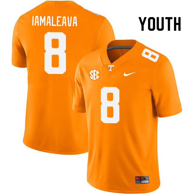 Youth #8 Nico Iamaleava Tennessee Volunteers College Football Jerseys Stitched Sale-Orange